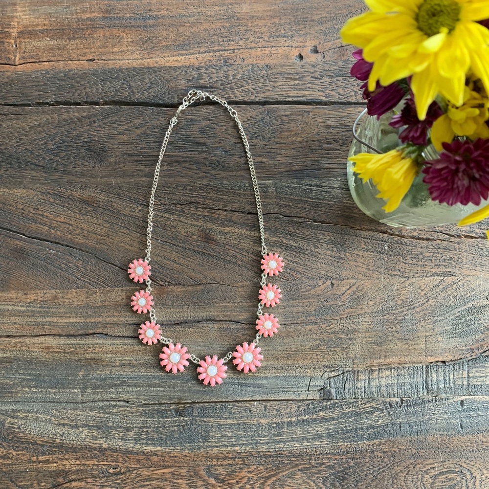 SOLD Francesca pink/silver necklace